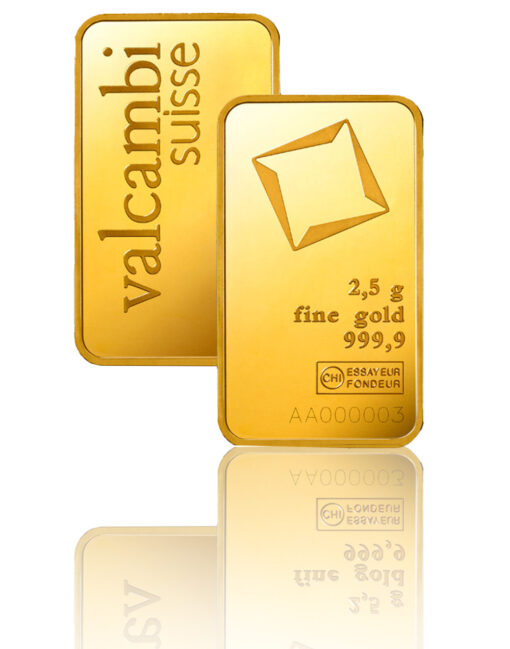 Valcambi Goldbarren 2,5g bei Goldreserven kaufen