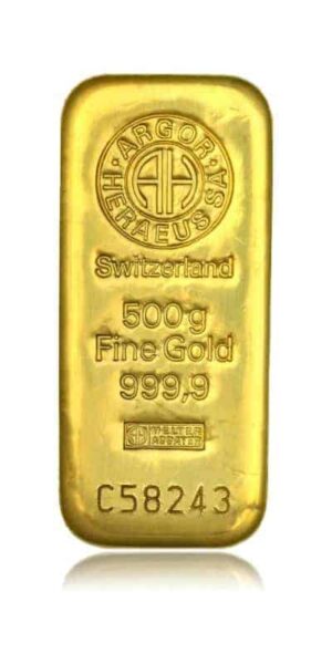 Heraeus Goldbarren 500g bei Goldreserven kaufen