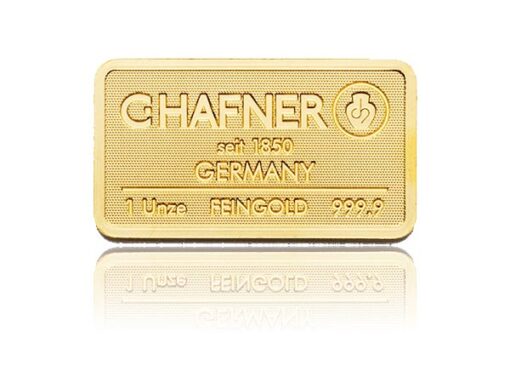 C.Hafner Goldbarren 1oz geprägt bei Goldreserven kaufen