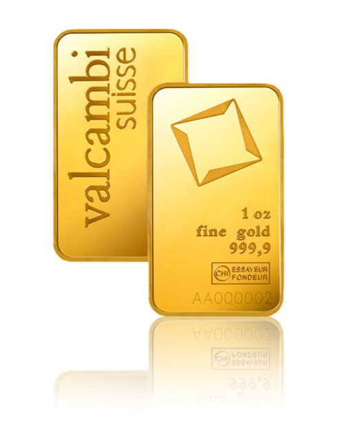 Valcambi Goldbarren 1oz geprägt bei Goldreserven kaufen