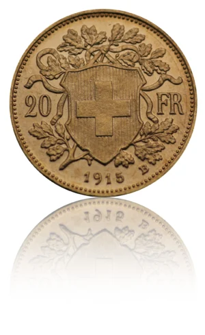Goldmünze 20 SFR, Schweizer Vreneli