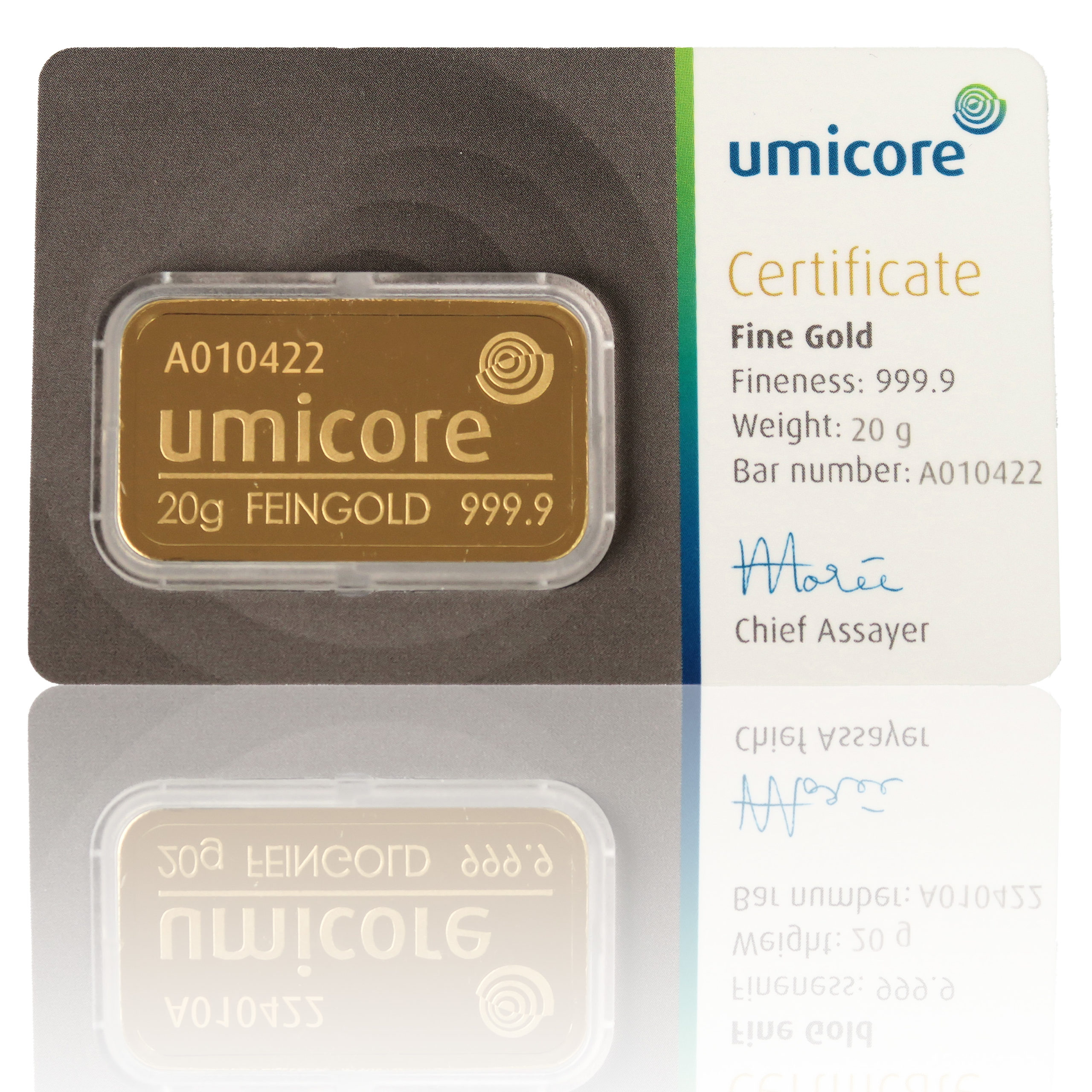 UMICORE Goldbarren 20g Goldreserven Shop UMICORE Goldbarren 20g Goldreserven Shop