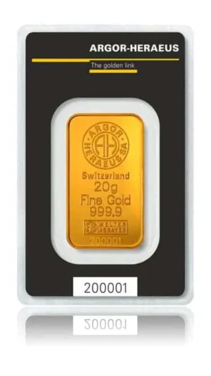 HERAEUS Goldbarren 20g