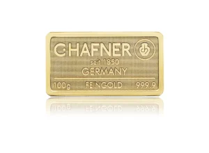 C.Hafner Goldbarren 100g geprägt bei Goldreserven kaufen