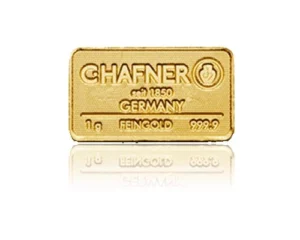 C.Hafner Goldbarren 1g geprägt bei Goldreserven kaufen