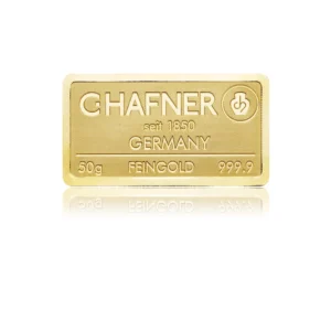 C.Hafner Goldbarren 50g geprägt bei Goldreserven kaufen